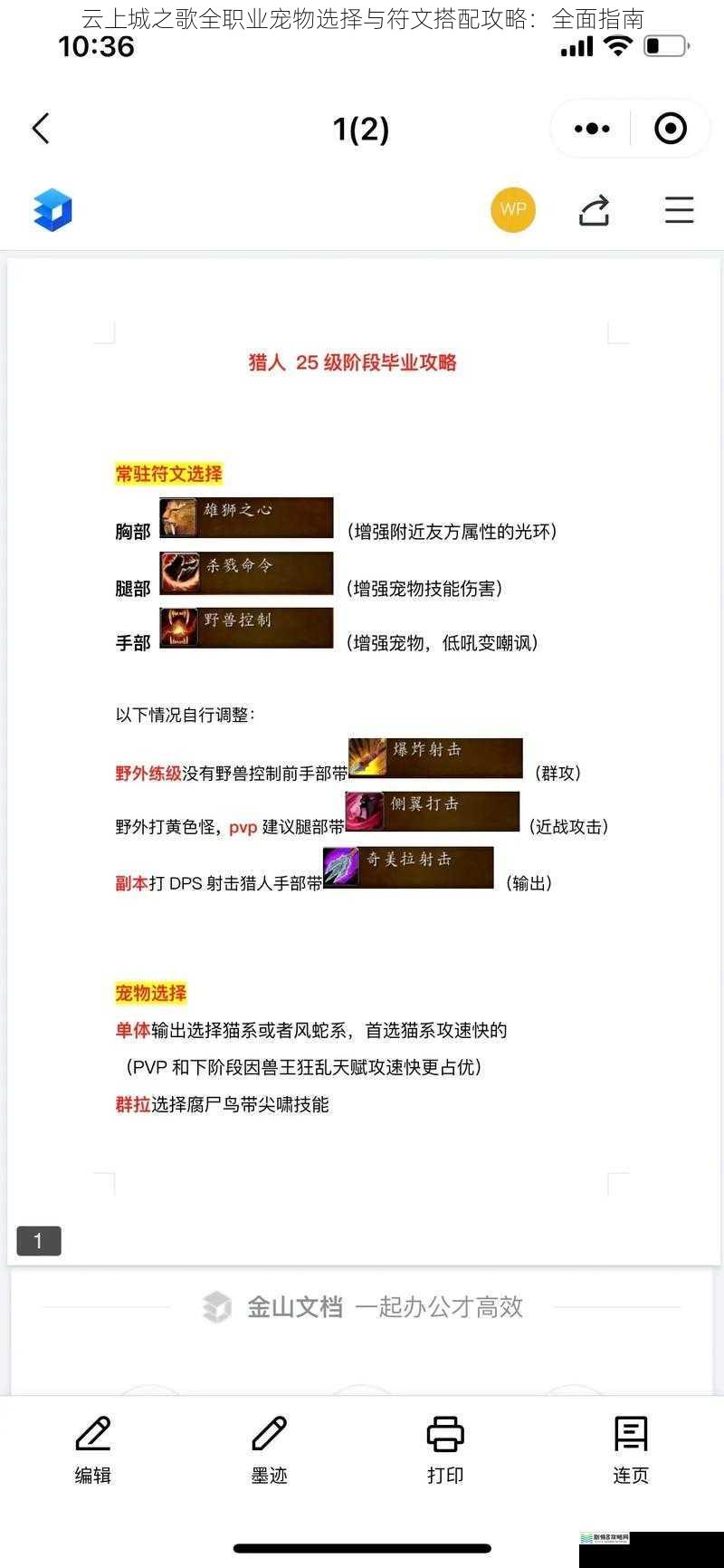 战士职业宠物选择与符文搭配