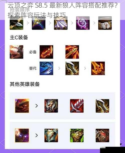 云顶之弈 S8.5 最新狼人阵容搭配推荐?探索阵容玩法与技巧