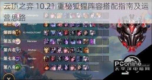 云顶之弈 10.21 重秘狐狸阵容搭配指南及运营思路