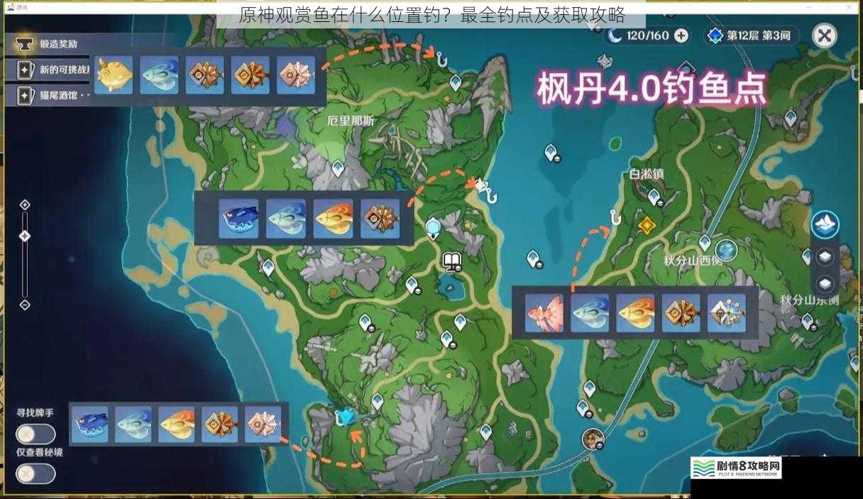 原神观赏鱼在什么位置钓?最全钓点及获取攻略