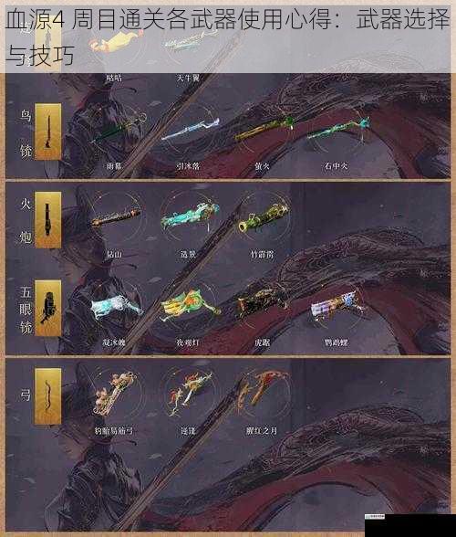 血源4 周目通关各武器使用心得:武器选择与技巧