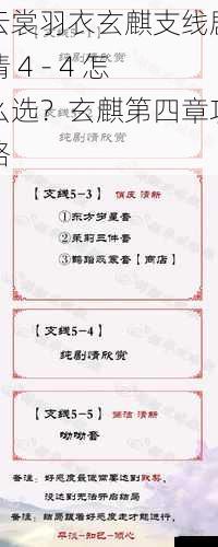 云裳羽衣玄麒支线剧情 4 - 4 怎么选?玄麒第四章攻略