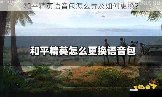 和平精英语音包怎么弄及如何更换?