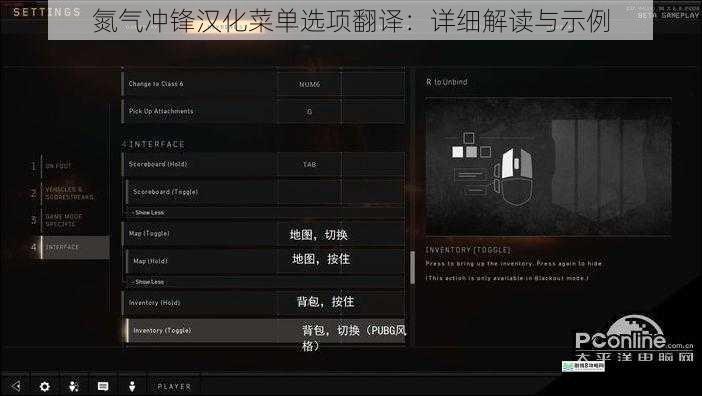氮气冲锋汉化菜单选项翻译:详细解读与示例
