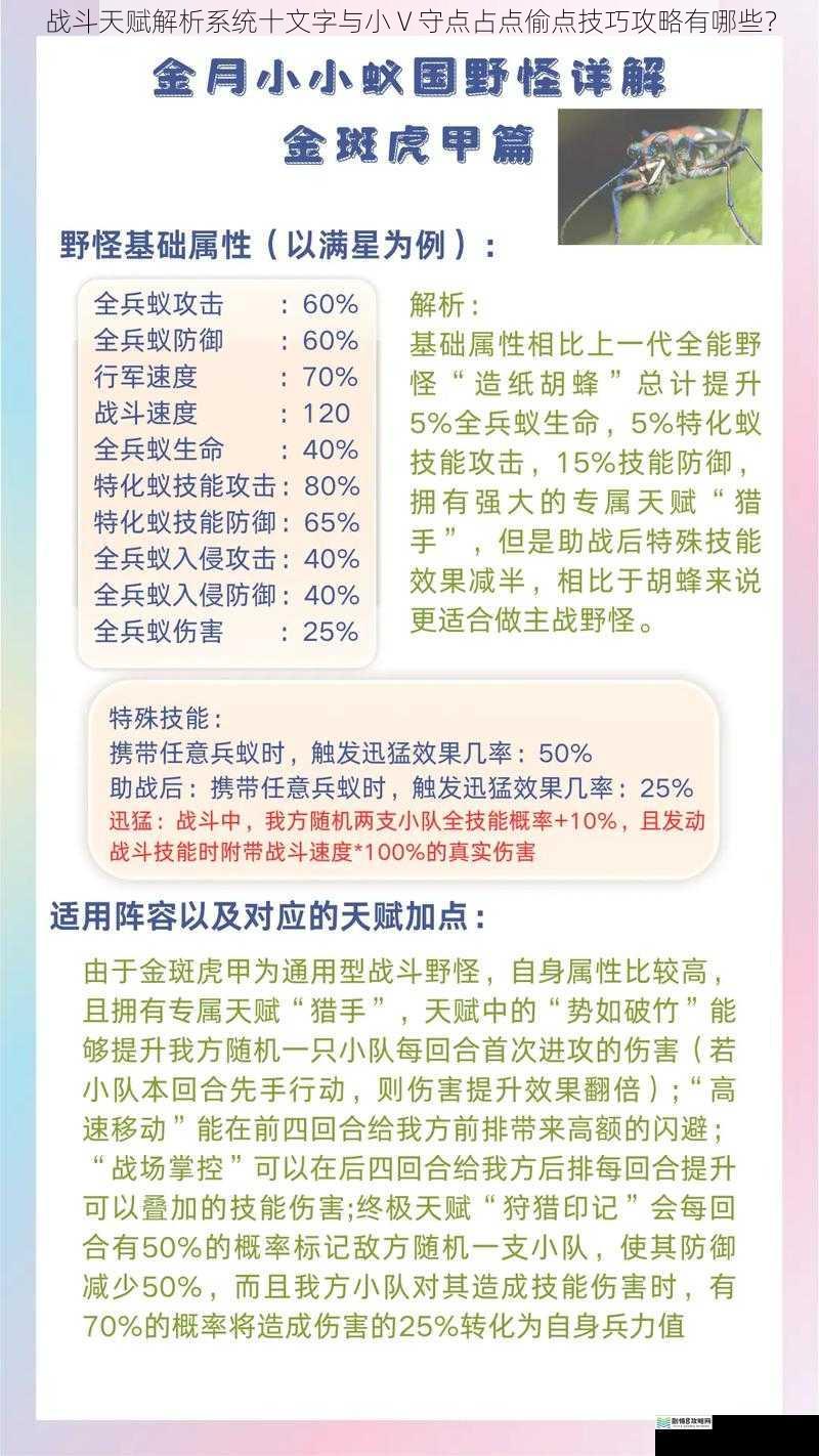 战斗天赋解析系统十文字与小 V 守点占点偷点技巧攻略有哪些?