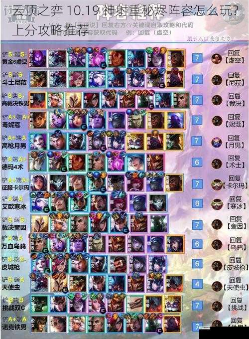 云顶之弈 10.19 神射重秘烬阵容怎么玩?上分攻略推荐