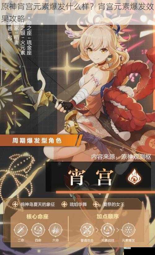 原神宵宫元素爆发什么样?宵宫元素爆发效果攻略