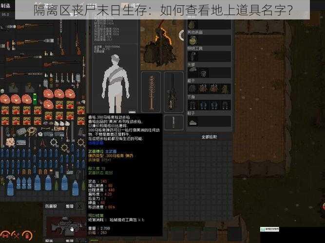 隔离区丧尸末日生存:如何查看地上道具名字?