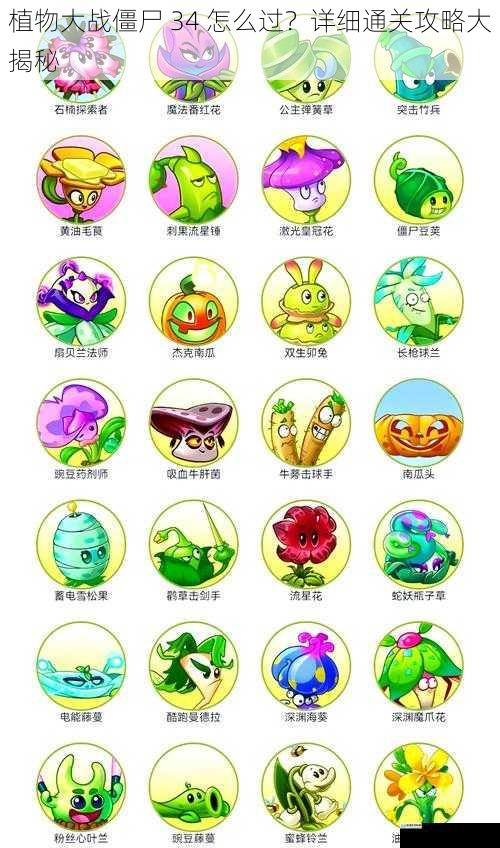 植物大战僵尸 34 怎么过?详细通关攻略大揭秘