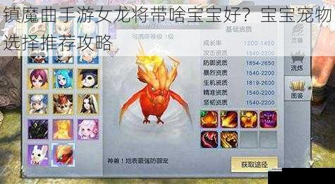镇魔曲手游女龙将带啥宝宝好?宝宝宠物选择推荐攻略