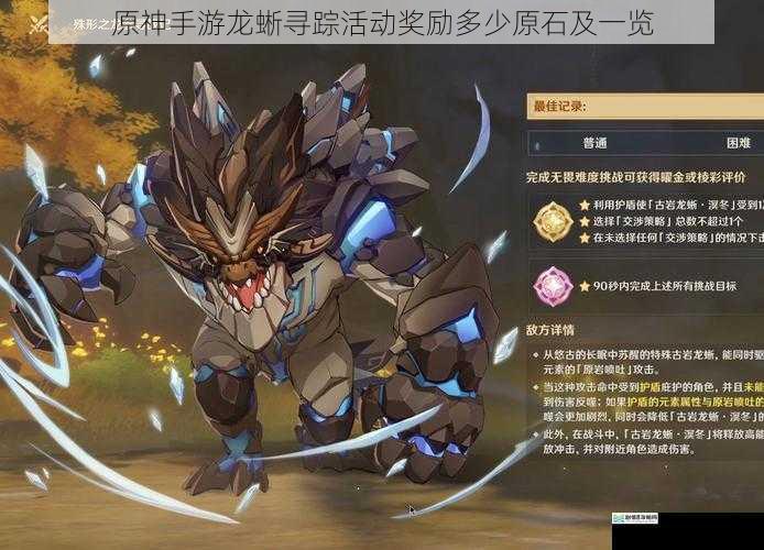 原神手游龙蜥寻踪活动奖励多少原石及一览