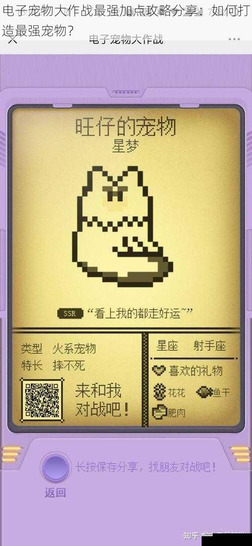 电子宠物大作战最强加点攻略分享:如何打造最强宠物?