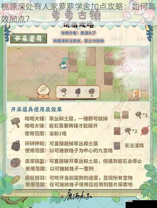 桃源深处有人家萝萝学舍加点攻略:如何高效加点?