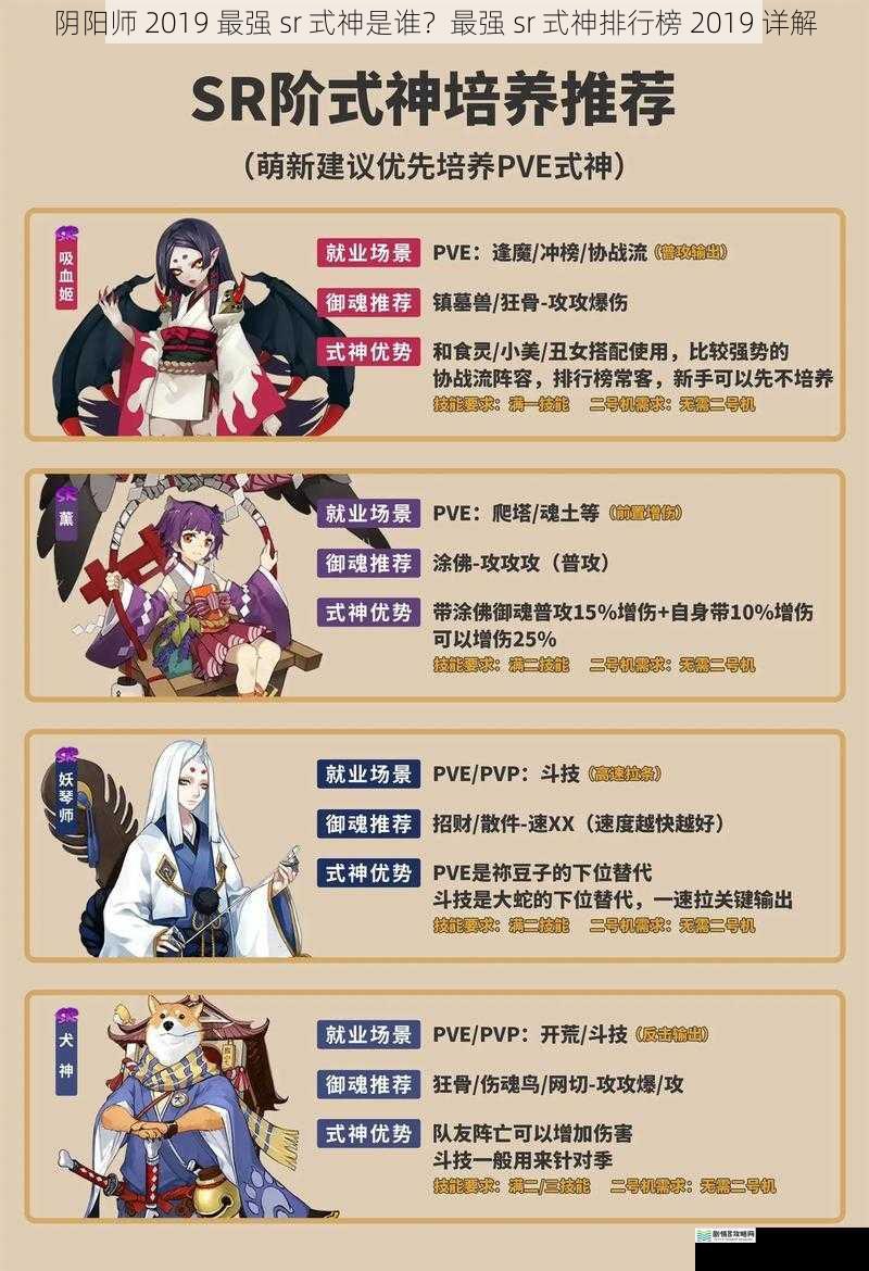 阴阳师 2019 最强 sr 式神是谁?最强 sr 式神排行榜 2019 详解