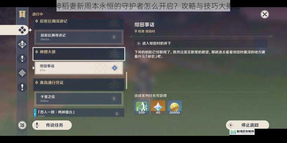 原神稻妻新周本永恒的守护者怎么开启?攻略与技巧大揭秘