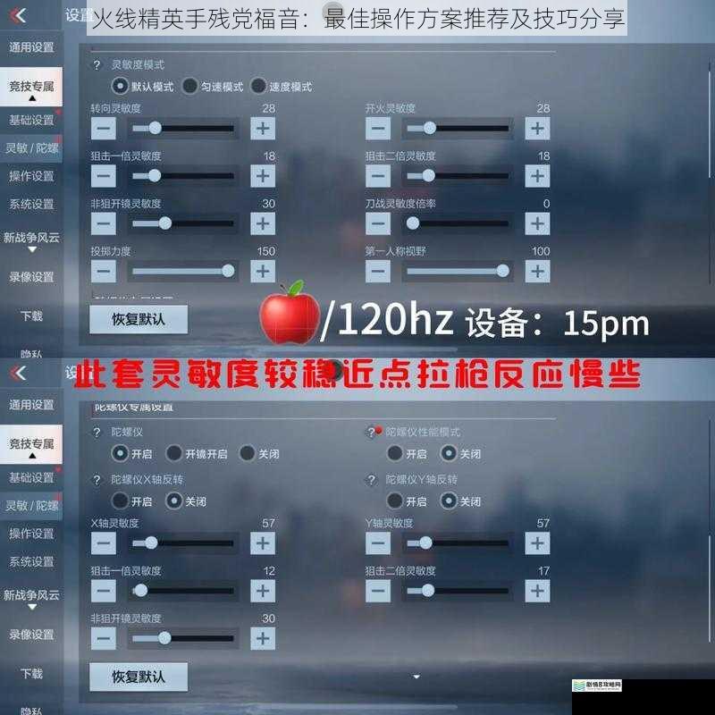 火线精英手残党福音:最佳操作方案推荐及技巧分享