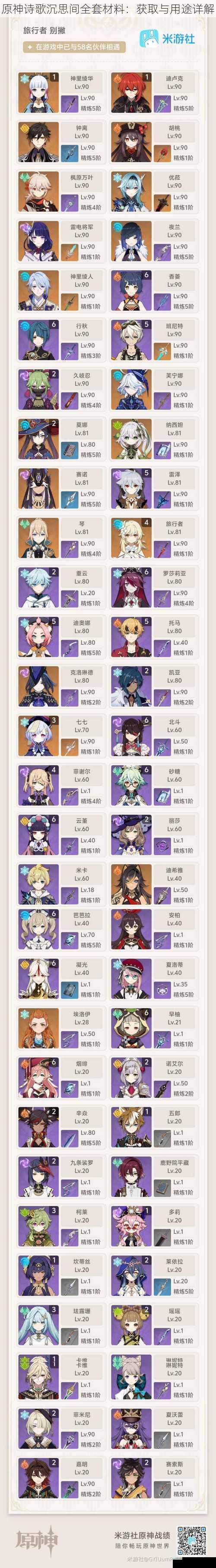 原神诗歌沉思间全套材料:获取与用途详解