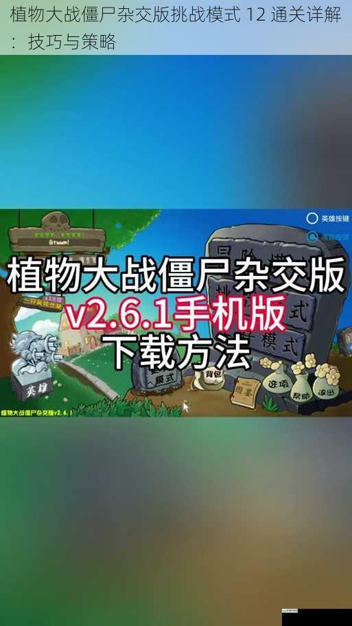 植物大战僵尸杂交版挑战模式 12 通关详解:技巧与策略