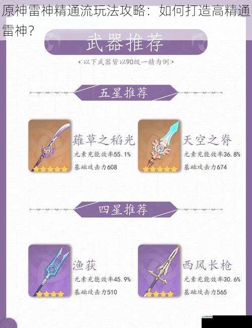 原神雷神精通流玩法攻略:如何打造高精通雷神?