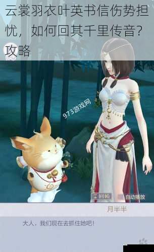云裳羽衣叶英书信伤势担忧,如何回其千里传音?攻略