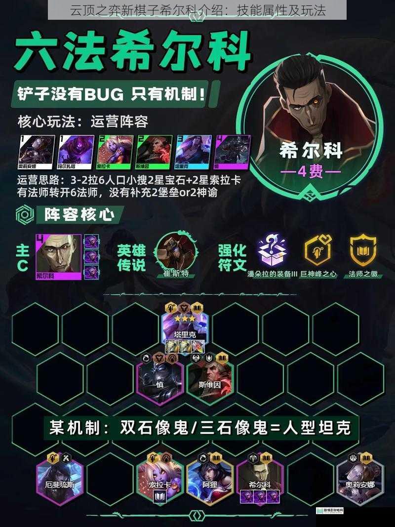 云顶之弈新棋子希尔科介绍:技能属性及玩法