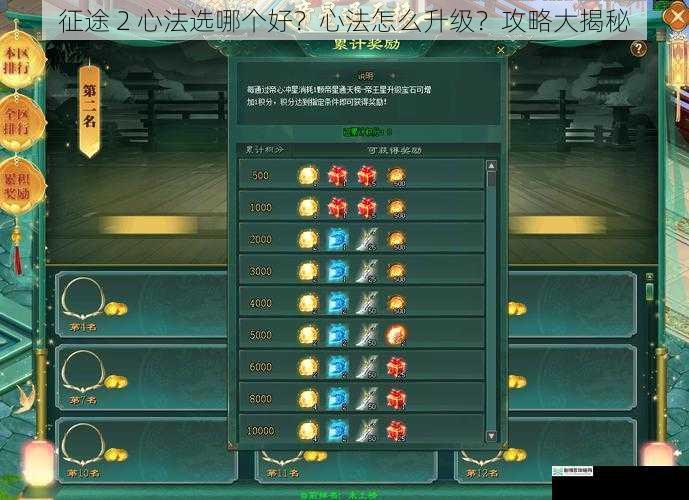 征途 2 心法选哪个好?心法怎么升级?攻略大揭秘