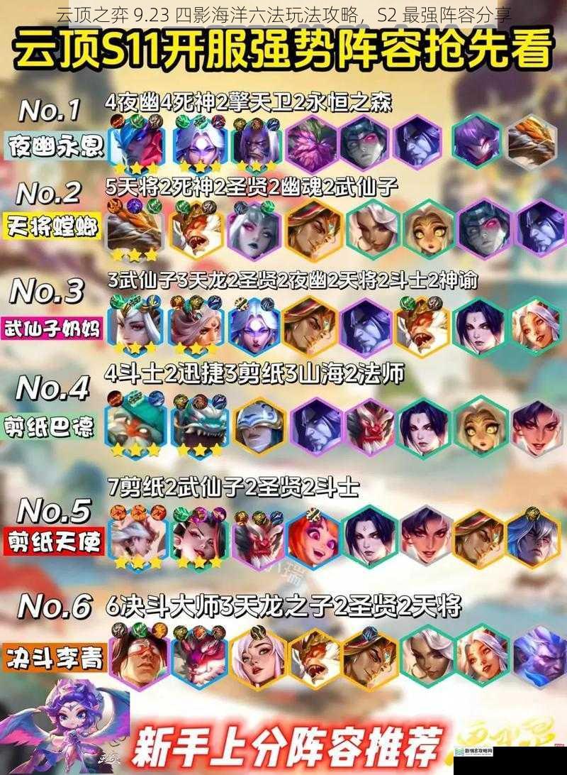 云顶之弈 9.23 四影海洋六法玩法攻略,S2 最强阵容分享
