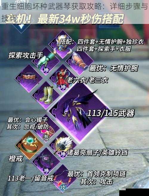 重生细胞坏种武器琴获取攻略:详细步骤与技巧