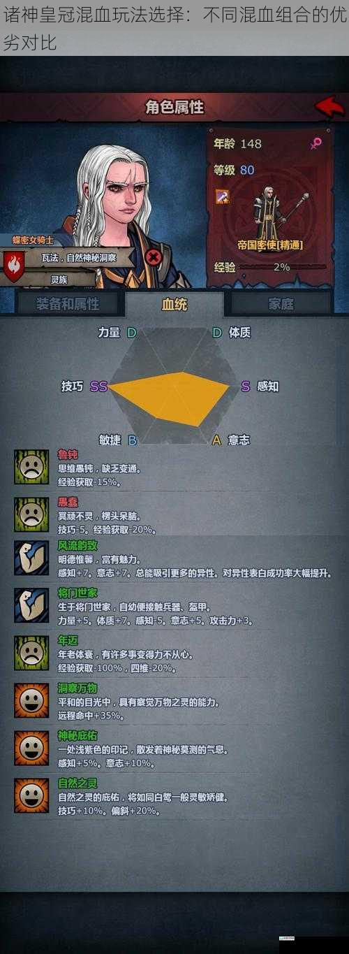 诸神皇冠混血玩法选择:不同混血组合的优劣对比