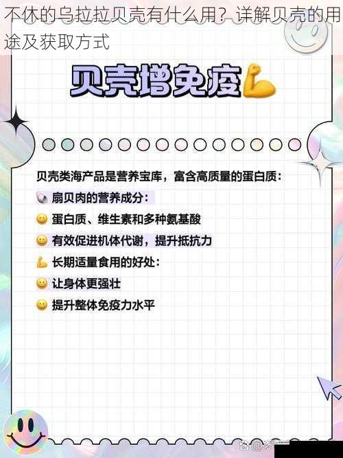 不休的乌拉拉贝壳有什么用?详解贝壳的用途及获取方式