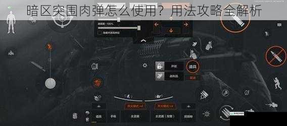 暗区突围肉弹怎么使用?用法攻略全解析