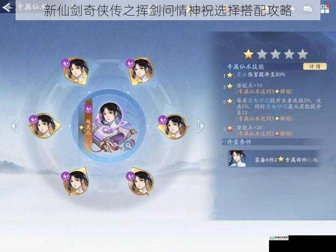 新仙剑奇侠传之挥剑问情神祝选择搭配攻略