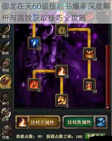 御龙在天60级技能书爆率深度解析与高效获取技巧全攻略