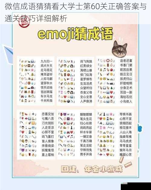 微信成语猜猜看大学士第60关正确答案与通关技巧详细解析