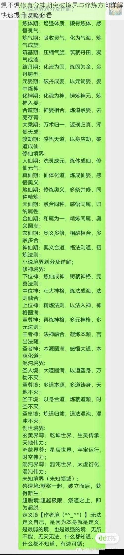 想不想修真分神期突破境界与修炼方向详解快速提升攻略必看