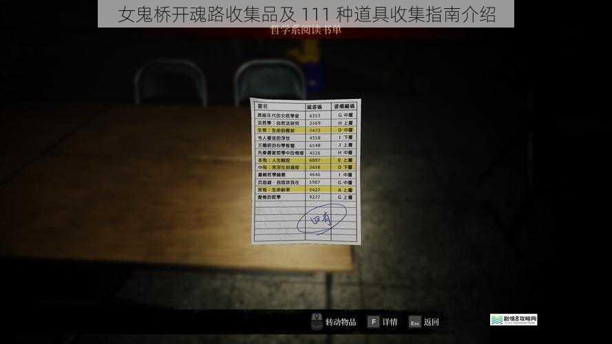 女鬼桥开魂路收集品及 111 种道具收集指南介绍