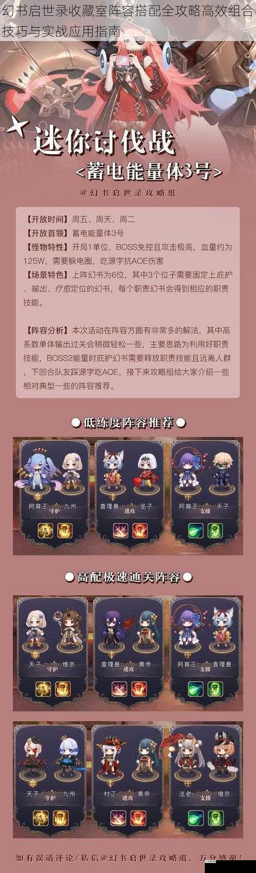 幻书启世录收藏室阵容搭配全攻略高效组合技巧与实战应用指南