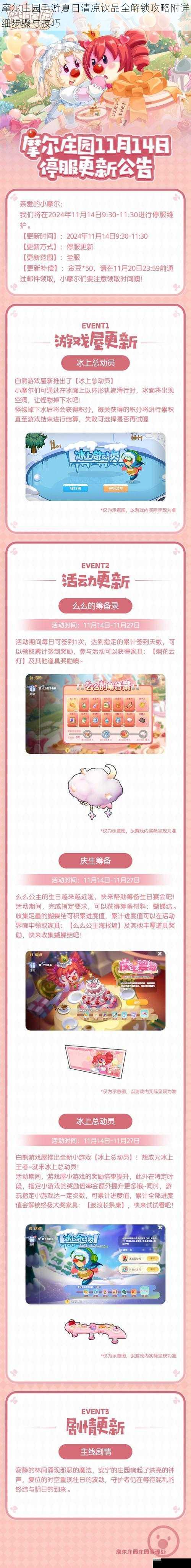 摩尔庄园手游夏日清凉饮品全解锁攻略附详细步骤与技巧
