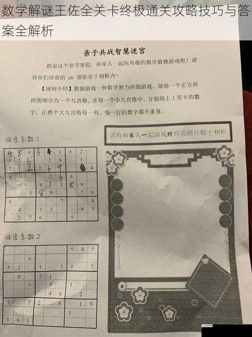 数学解谜王佐全关卡终极通关攻略技巧与答案全解析