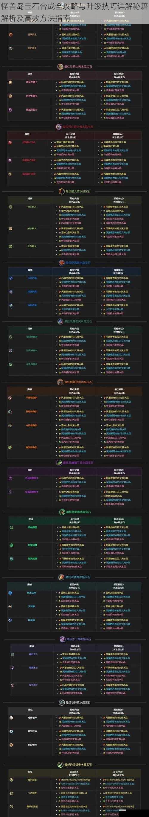怪兽岛宝石合成全攻略与升级技巧详解秘籍解析及高效方法指南