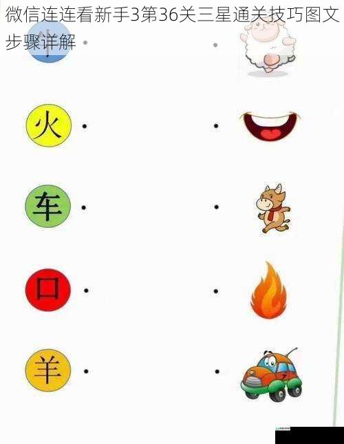 微信连连看新手3第36关三星通关技巧图文步骤详解