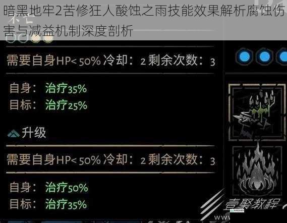 暗黑地牢2苦修狂人酸蚀之雨技能效果解析腐蚀伤害与减益机制深度剖析