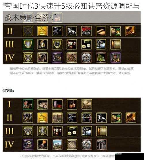 帝国时代3快速升5级必知诀窍资源调配与战术策略全解析