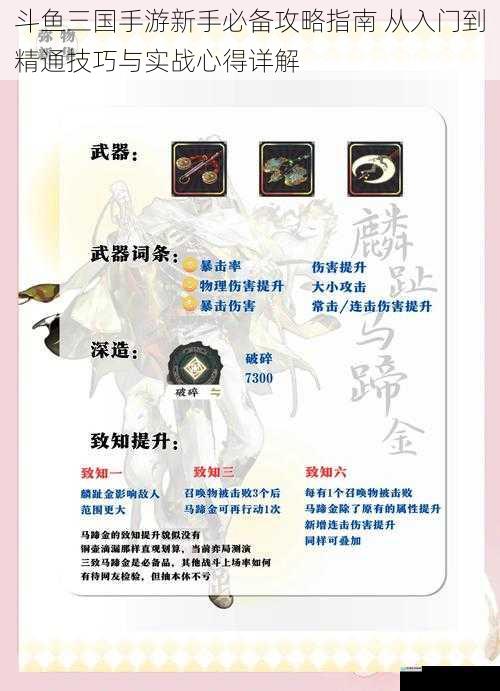 斗鱼三国手游新手必备攻略指南 从入门到精通技巧与实战心得详解