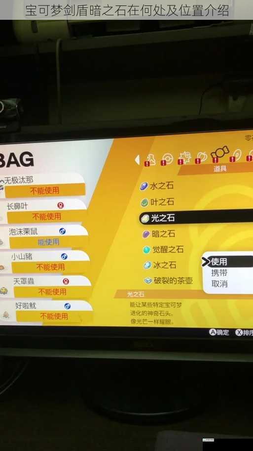宝可梦剑盾暗之石在何处及位置介绍