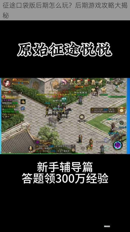 征途口袋版后期怎么玩？后期游戏攻略大揭秘