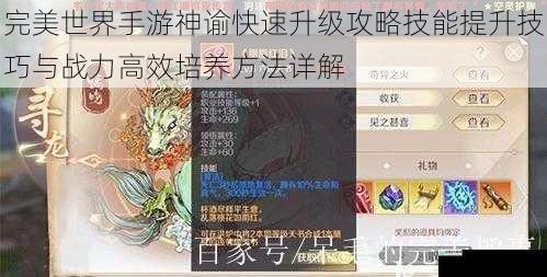 完美世界手游神谕快速升级攻略技能提升技巧与战力高效培养方法详解