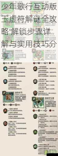 少年歌行互动版玉虚符解谜全攻略 解锁步骤详解与实用技巧分享