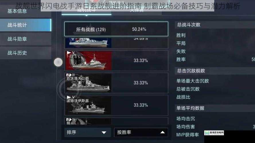 战舰世界闪电战手游日系战舰进阶指南 制霸战场必备技巧与潜力解析