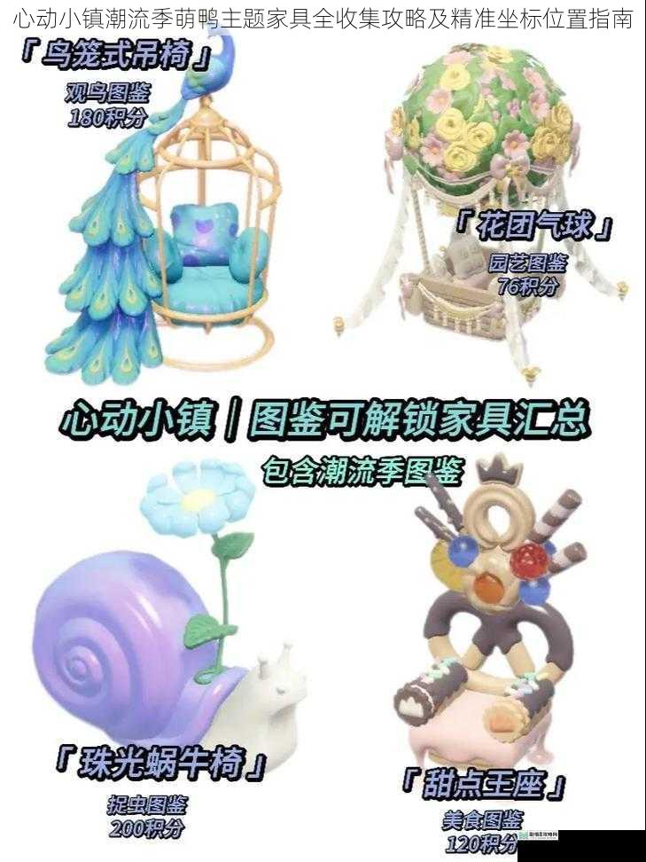 心动小镇潮流季萌鸭主题家具全收集攻略及精准坐标位置指南